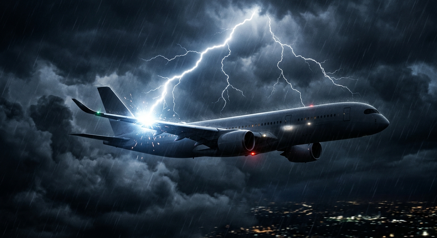 Impactos de rayo en aviones